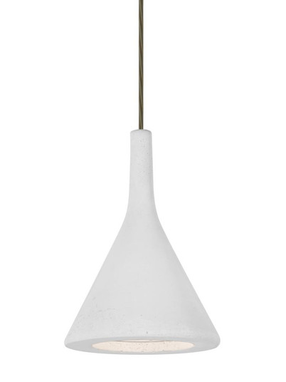 Besa Gala Pendant, White, Bronze Finish, 1x9W LED (127|1JT-GALAWH-LED-BR)