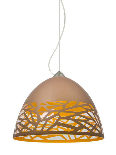 Besa Kiev Pendant, Copper, Satin Nickel Finish, 1x9W LED (127|1KX-KIEVCP-LED-SN)