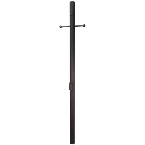 84'' Fluted Direct Burial Post w/ Photocell & Convenience Outlet in Textured Black (20|Z8994-TB)