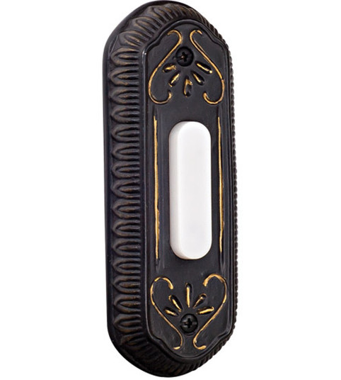 Surface Mount Designer LED Lighted Push Button in Antique Bronze (20|PB3034-AZ)