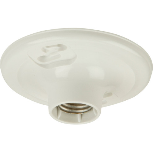 Plastic Keyless 1 Light Socket Lamp Holder in White (20|K212-P)