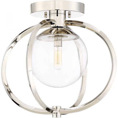 Piltz 1 Light Semi Flush in Polished Nickel (20|45551-PLN)
