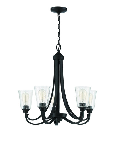 Grace 5 Light Chandelier in Espresso (Clear Seeded Glass) (20|41925-ESP-CS)