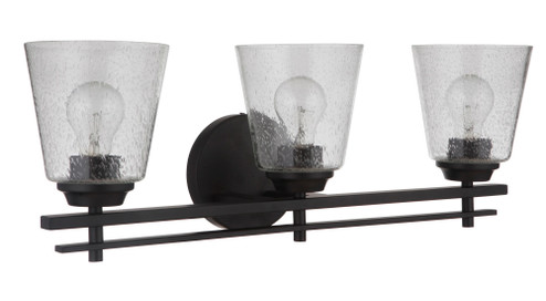 Drake 3 Light Vanity in Flat Black (20|19624FB3)