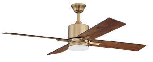 Teana 52'' 4-Blade Ceiling Fan in Satin Brass w/ Flat Black/Mesquite Blades (20|TEA52SB4)