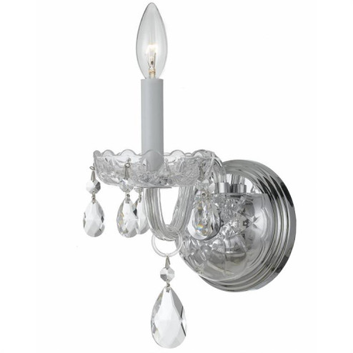 Traditional Crystal 1 Light Hand Cut Crystal Polished Chrome Sconce (205|1031-CH-CL-MWP)