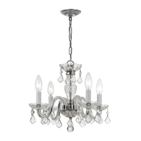 Traditional Crystal 4 Light Spectra Crystal Polished Chrome Mini Chandelier (205|1064-CH-CL-SAQ)