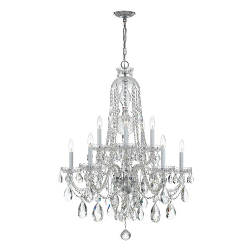Traditional Crystal 10 Light Hand Cut Crystal Polished Chrome Chandelier (205|1110-CH-CL-MWP)