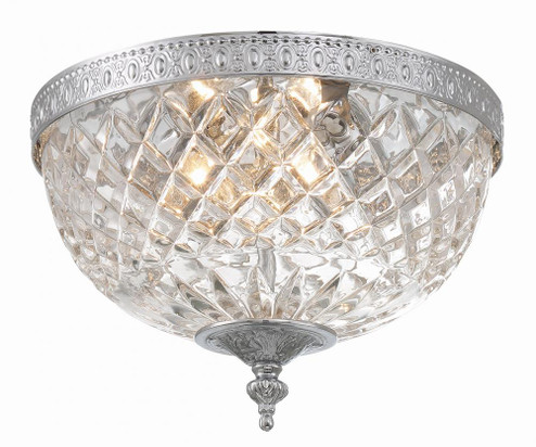 Radley 12'' Polished Chrome Faceted Cut Glass Bowl Flush Mount (205|117-12-CH)