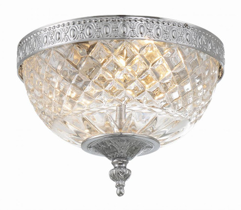 Radley 8'' Polished Chrome Faceted Cut Glass Bowl Flush Mount (205|117-8-CH)