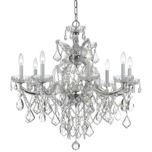 Maria Theresa 9 Light Hand Cut Crystal Polished Chrome Chandelier (205|4409-CH-CL-MWP)