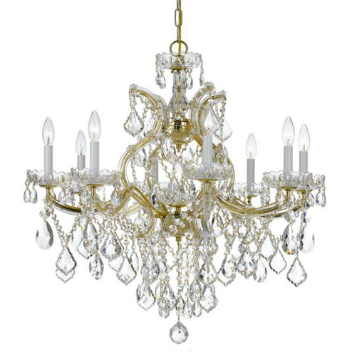 Maria Theresa 9 Light Spectra Crystal Gold Chandelier (205|4409-GD-CL-SAQ)