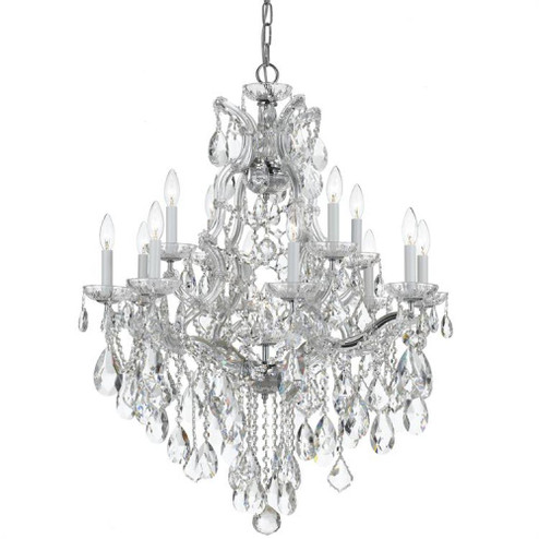 Maria Theresa 13 Light Hand Cut Crystal Polished Chrome Chandelier (205|4413-CH-CL-MWP)