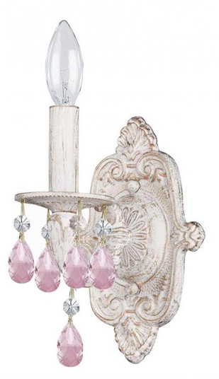 Paris Market 1 Light Rose Crystal Antique White Sconce (205|5021-AW-RO-MWP)