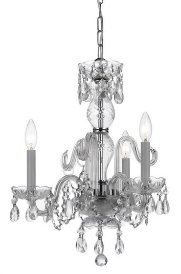 Traditional Crystal 3 Light Spectra Crystal Polished Chrome Mini Chandelier (205|5044-CH-CL-SAQ)