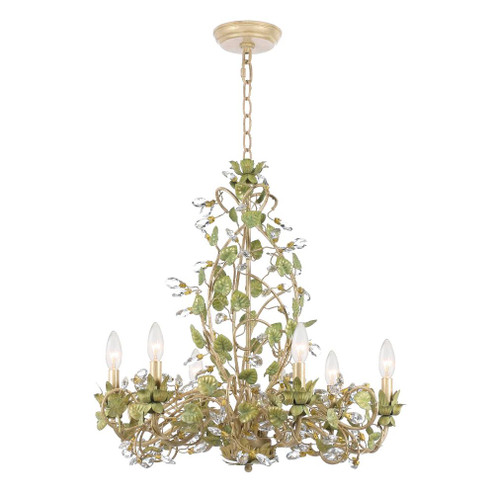 Josie 6 Light Champagne Green Tea Chandelier (205|4846-CT)