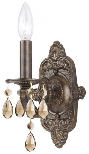 Paris Market 1 Light Golden Teak Hand Cut Crystal Venetian Bronze Sconce (205|5021-VB-GT-MWP)