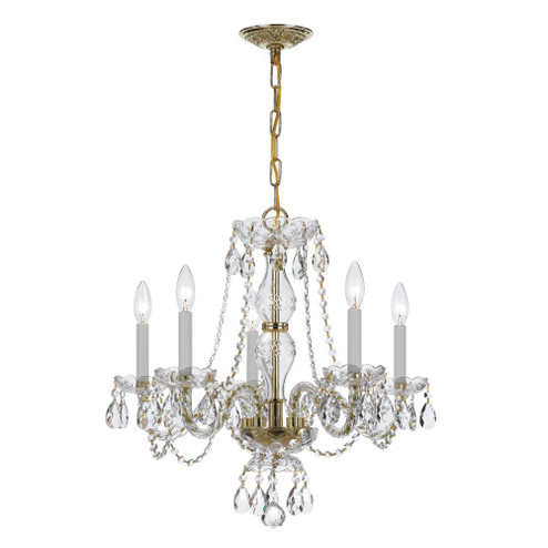 Traditional Crystal 21'' Hand Cut Crystal Polished Brass Chandelier (205|5085-PB-CL-MWP)
