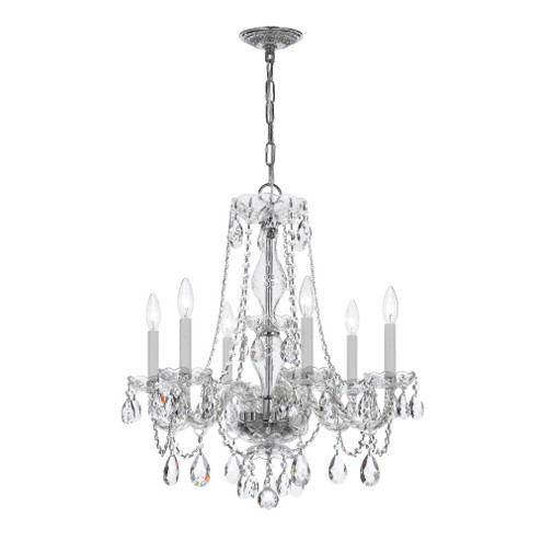 Traditional Crystal 23'' Hand Cut Crystal Polished Chrome Chandelier (205|5086-CH-CL-MWP)