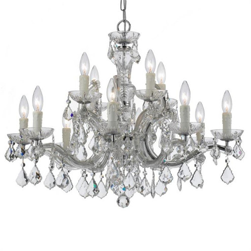 Maria Theresa 12 Light Clear Italian Crystal Polished Chrome Chandelier (205|4379-CH-CL-I)