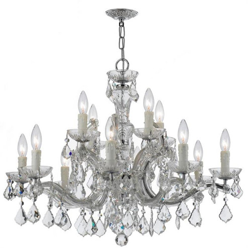 Maria Theresa 12 Light Hand Cut Crystal Polished Chrome Chandelier (205|4379-CH-CL-MWP)