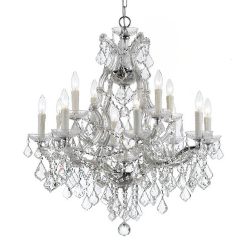 Maria Theresa 13 Light Clear Italian Crystal Polished Chrome Chandelier (205|4412-CH-CL-I)