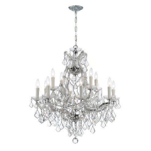 Maria Theresa 13 Light Clear Italian Crystal Polished Chrome Chandelier (205|4412-CH-CL-I)