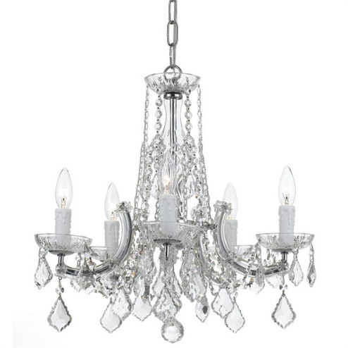 Maria Theresa 5 Light Hand Cut Crystal Polished Chrome Chandelier (205|4576-CH-CL-MWP)