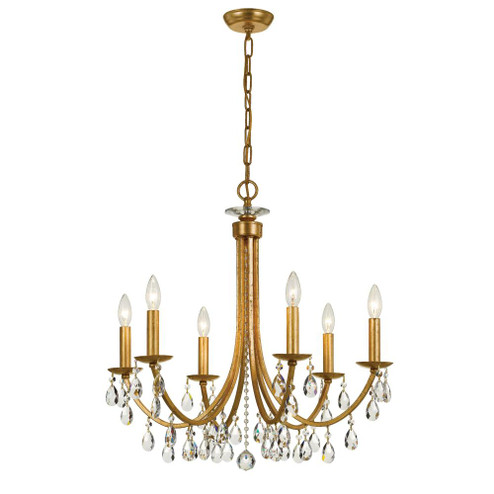 Bridgehampton 26'' Hand Cut Crystal Antique Gold Chandelier (205|8826-GA-CL-MWP)