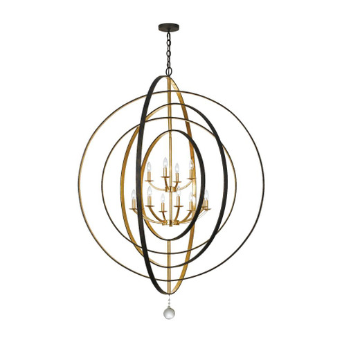 Luna 60'' English Bronze + Antique Gold Chandelier (205|590-EB-GA)