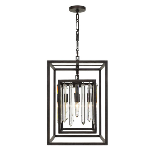 Hollis 4 Light Forged Bronze Lantern Chandelier (205|8404-FB)
