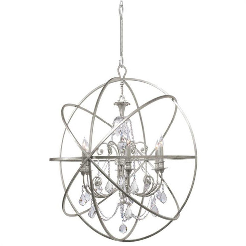 Solaris 6 Light Spectra Crystal Olde Silver Sphere Chandelier (205|9219-OS-CL-SAQ)