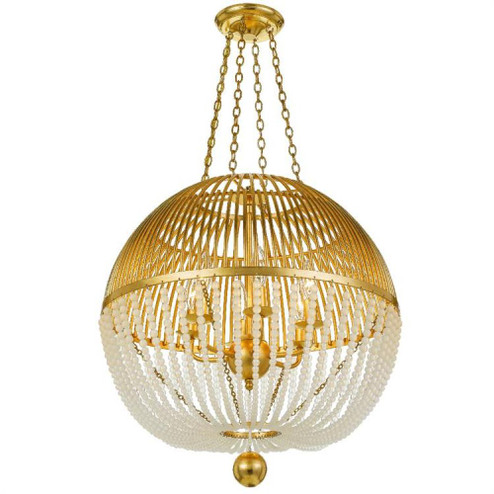 Duval 6 Light Antique Gold Chandelier (205|DUV-626-GA)