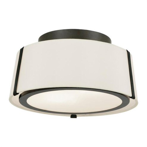 Fulton 2 Light Matte Black Semi Flush Mount (205|FUL-903-BK)