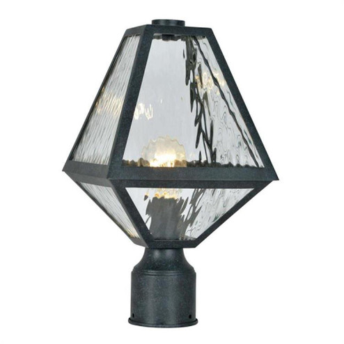 Brian Patrick Flynn for Crystorama Glacier 1 Light Black Charcoal Small Outdoor Post (205|GLA-9707-WT-BC)