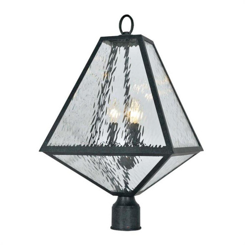 Brian Patrick Flynn for Crystorama Glacier 3 Light Black Charcoal Large Outdoor Post (205|GLA-9709-WT-BC)