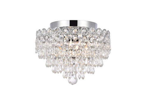 Century 4 light Chrome Flush Mount Clear Royal Cut Crystal (758|V1902F12C/RC)