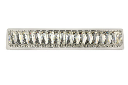 Monroe Integrated LED Chip Light Chrome Wall Sconce Clear Royal Cut Crystal (758|3502W24C)
