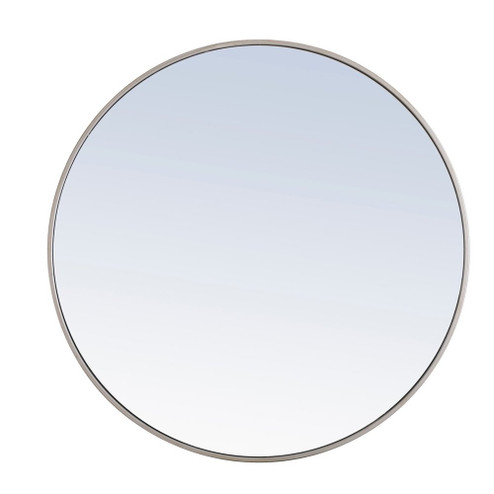 Metal Frame Round Mirror 36 Inch Silver Finish (758|MR4043S)