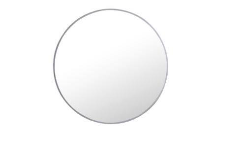 Metal Frame Round Mirror 24 Inch Silver Finish (758|MR4033S)