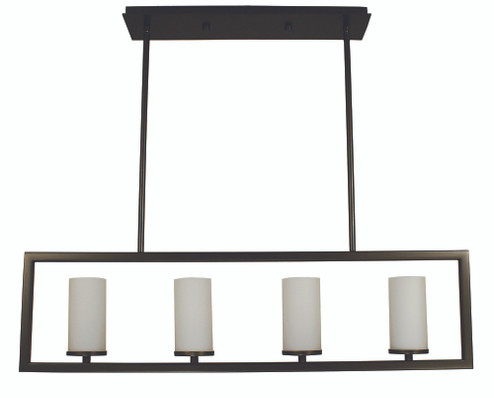 4-Light Matte Black Theorem Island Chandelier (84|1194 MBLACK)