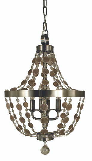 4-Light Brushed Nickel Naomi Chandelier (84|4484 BN)