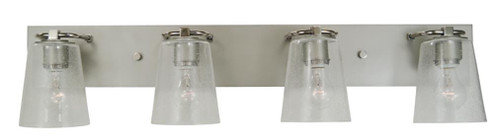 4-Light Satin Pewter/Polished Nickel/Clear Seedy Glass Mercer Bath Sconce (84|4854 SP/PN/CS)