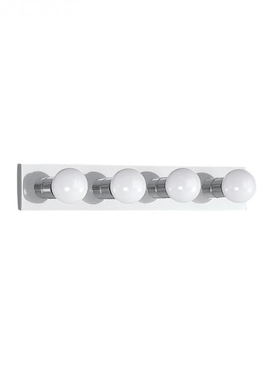 Center Stage traditional 4-light indoor dimmable bath vanity wall sconce in chrome silver finish (38|4738-05)