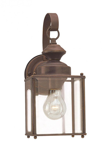 Jamestowne transitional 1-light medium outdoor exterior wall lantern in antique bronze finish with c (38|8457-71)