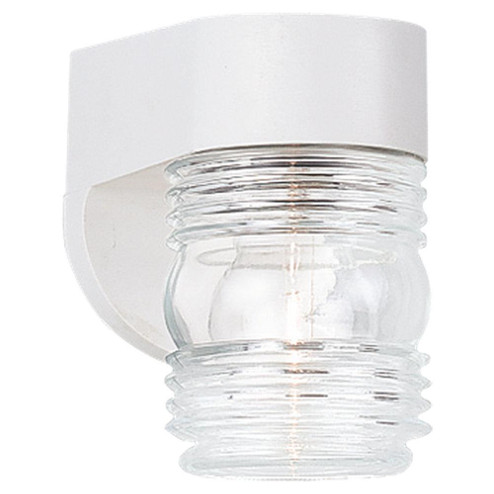 Outdoor Wall traditional 1-light outdoor exterior wall lantern sconce in white finish with clear gla (38|8750-15)