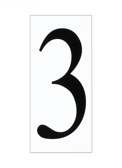 Address light collection traditional white plastic number 3 tile (38|90613-68)