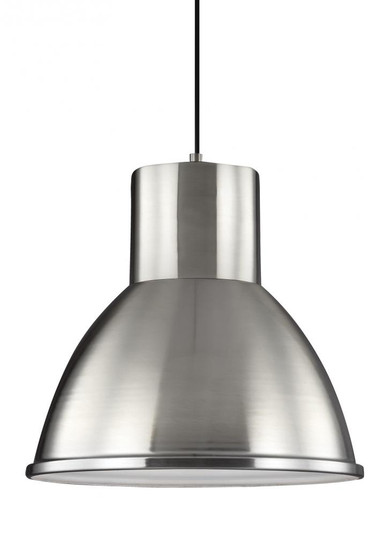 Division Street contemporary 1-light indoor dimmable ceiling hanging single pendant light in brushed (38|6517401-962)