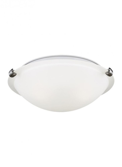 Clip Ceiling transitional 2-light indoor dimmable flush mount in brushed nickel silver finish with s (38|7543502-962)
