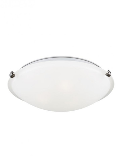 Clip Ceiling transitional 3-light indoor dimmable flush mount in brushed nickel silver finish with s (38|7543503-962)